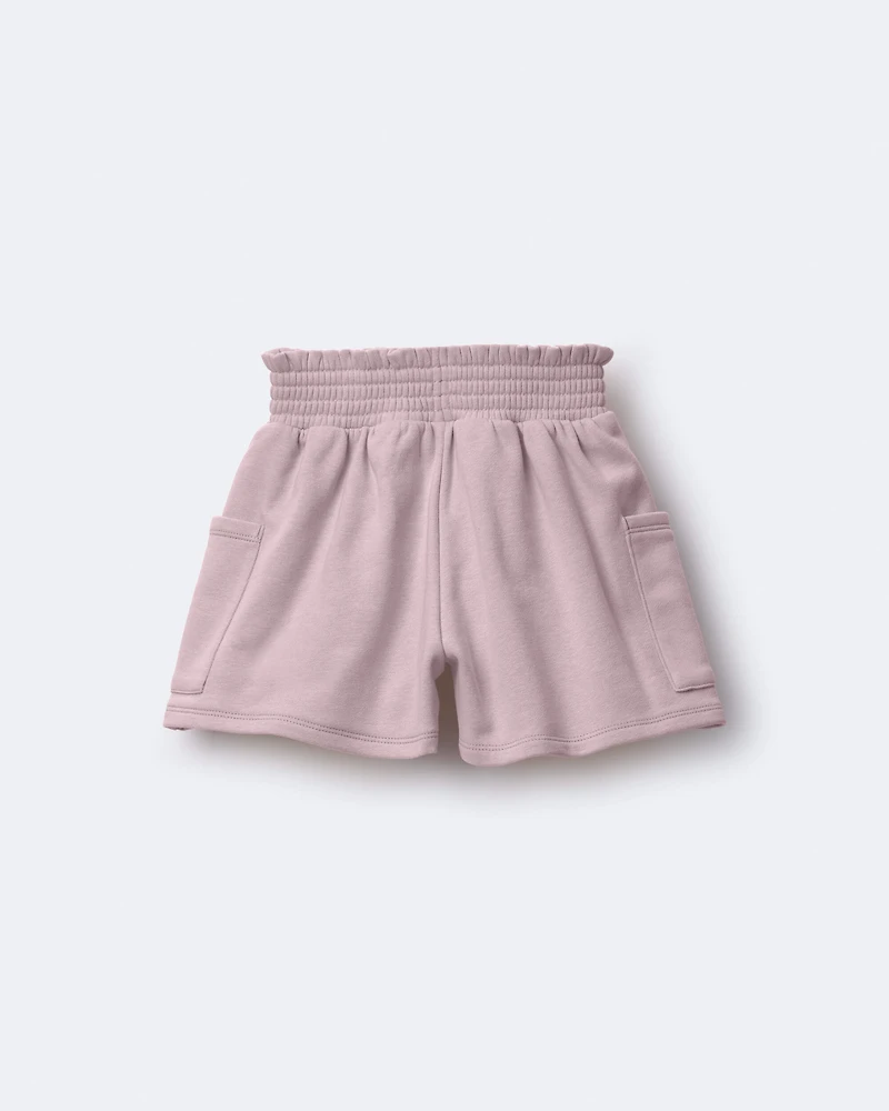 Toddler Girl Swing Short with Pockets - Rose