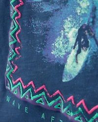 Boys Surfing Graphic Tee - Blue