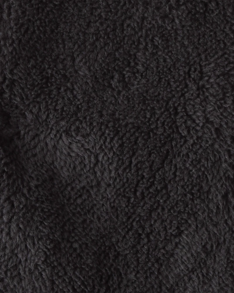 Toddler Boy Disney© Mickey Mouse Sherpa Hooded Zip-Up Jacket - Black