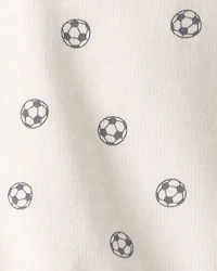 Baby Soccer French Terry Pullover Sweatshirt - Cream