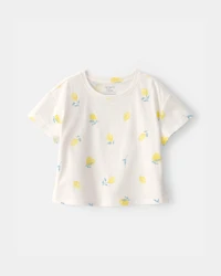 Baby Girl Lemon Top - Cream