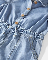 Toddler Organic Cotton Chambray Romper