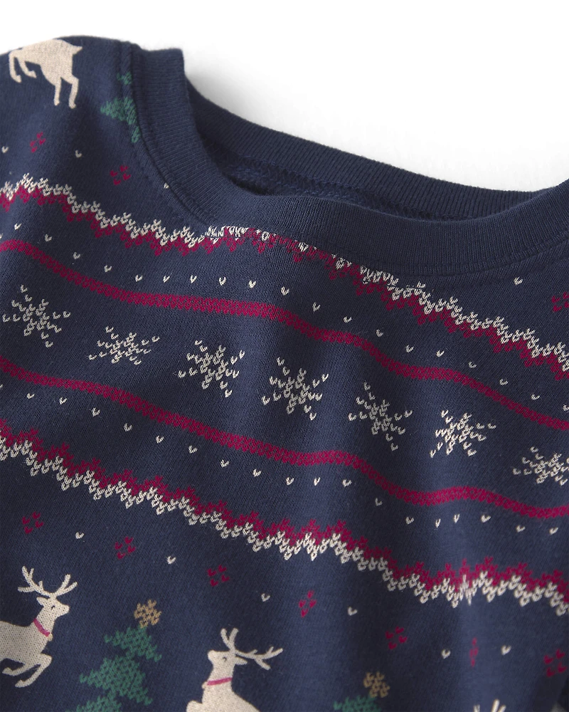 Toddler 2-Piece Organic Cotton Fair Isle Pyjamas