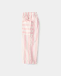 Toddler Girl Striped Pants - Pink/Ivory
