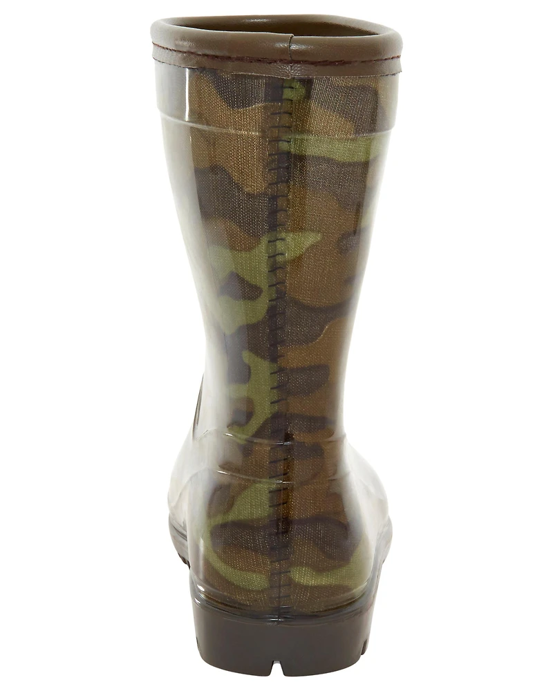 Toddler Camo Print Rain Boots