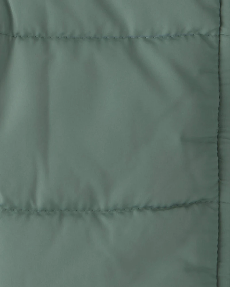 Baby Recycled Teddy Fleece Hooded Puffer Jacket