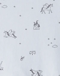 Baby Girl Unicorn Print Long-Sleeve Top - Blue