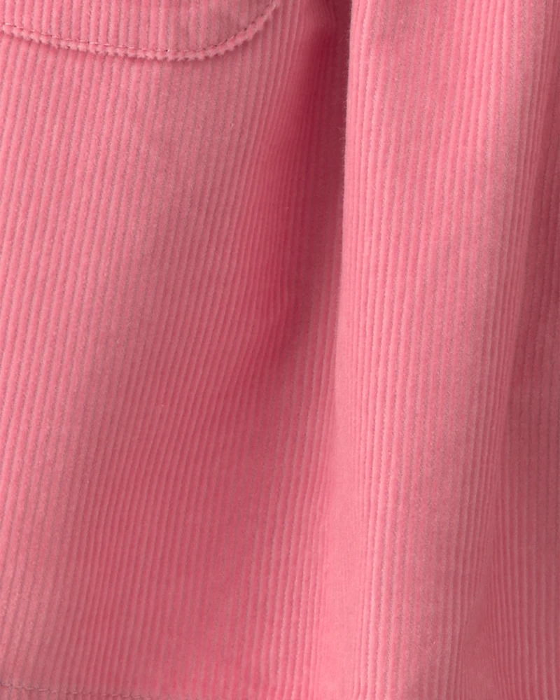 Toddler Girl Bow Corduroy Skort - Pink