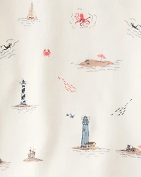 Toddler Organic Cotton Pyjamas Coastal Print
