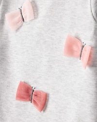 Baby Girl Butterfly Long-Sleeve Bodysuit & Pant Set - Grey/Pink