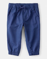 Baby Boy Cotton Pull-On Fashion Pants - Navy