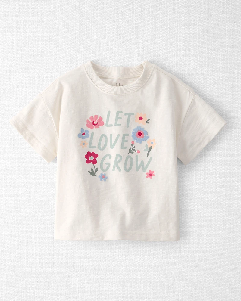 Toddler Girl Organic Cotton 'Let Love Grow' Tee