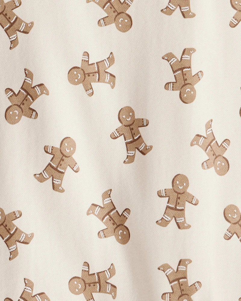 Kid Gingerbread Man Holiday Pullover Made with Organic Cotton