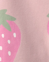 Toddler Girl Strawberry Bike Shorts - Pink