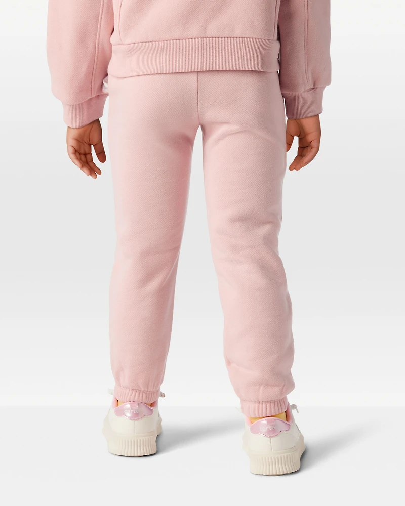 Toddler Girl Cotton Joggers - Pink