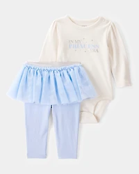 Baby Girl Princess Era Bodysuit & Tutu Pant Set