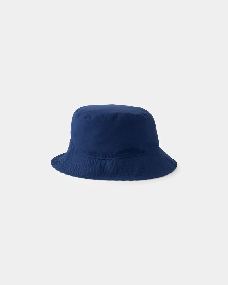 Toddler Boy Reversible Stripe Swim Hat - Blue