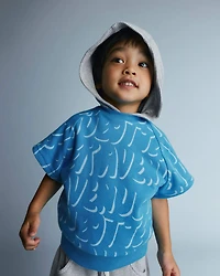 Toddler Raglan Tee Otter Avenue Print - Turquoise