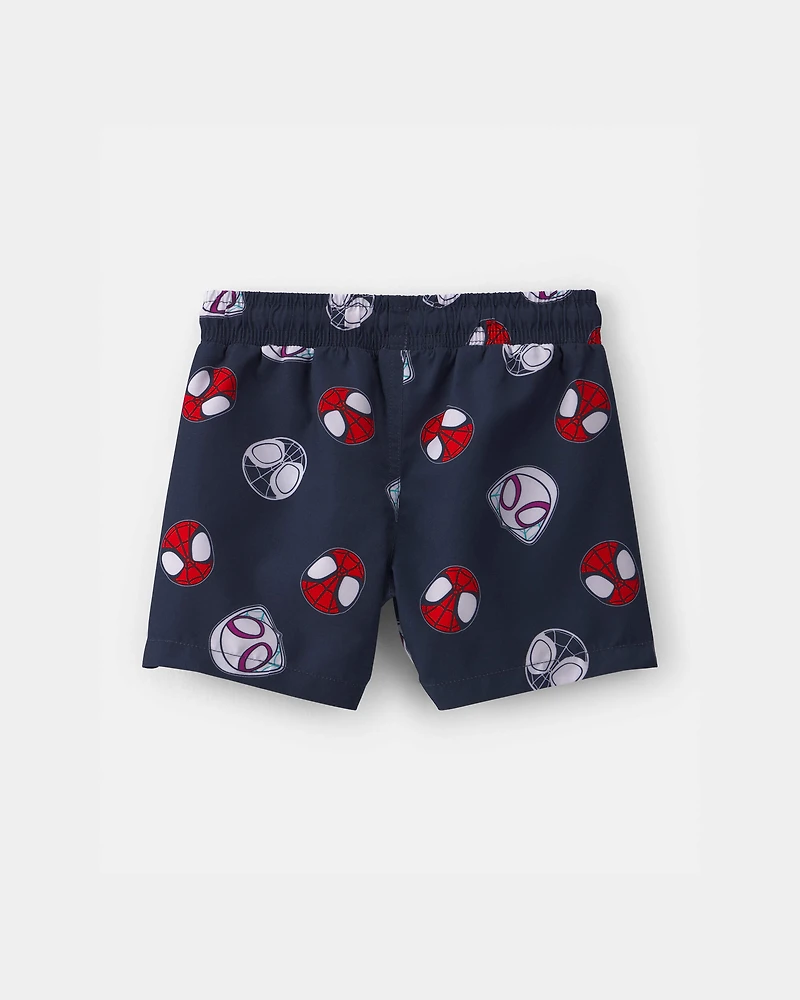Toddler Boy ©Marvel Spider-Man Swim Trunks - Navy Blue