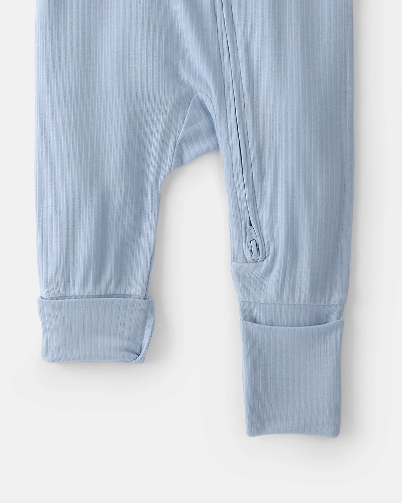 Baby Boy 2-Way Zip PurelySoft Sleeper - Blue