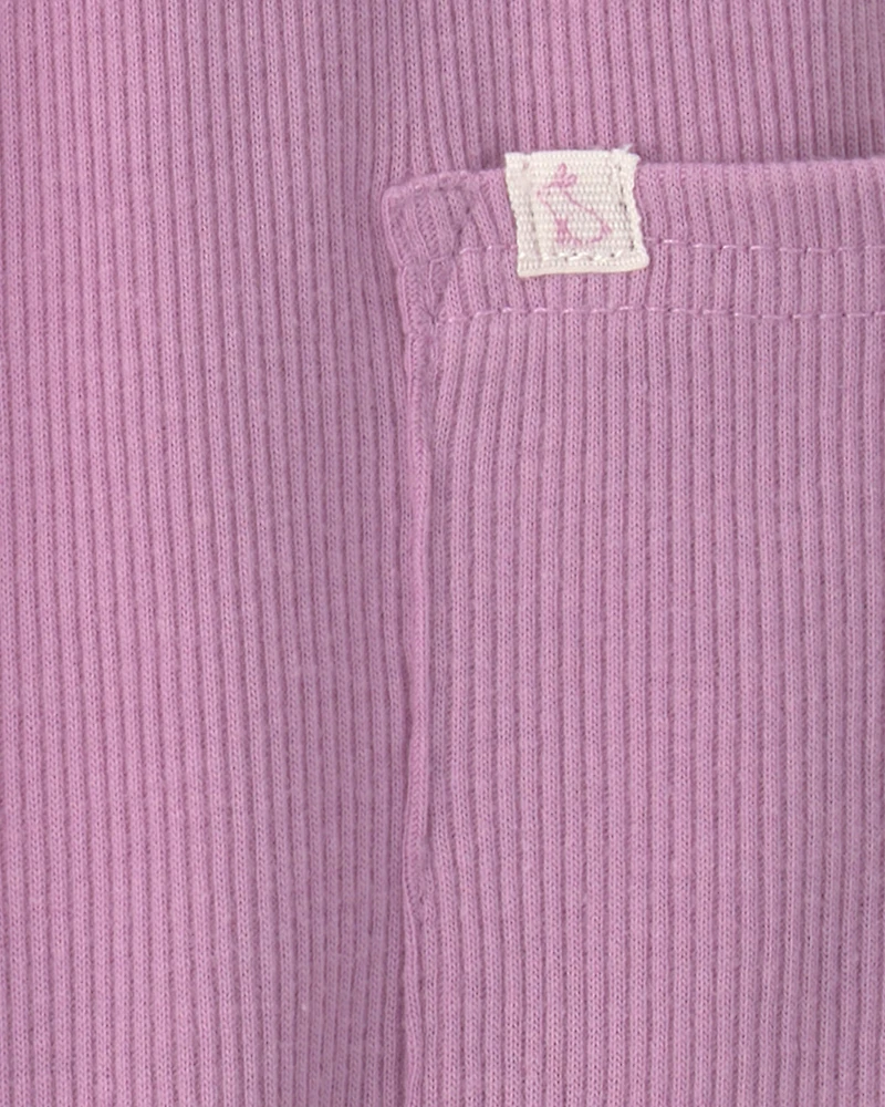 Baby Girl 2-Piece Long-Sleeve Overall Set - Purple