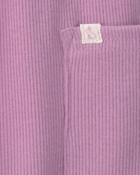 Baby Girl 2-Piece Long-Sleeve Overall Set - Purple