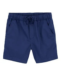 Boys Pull-On Poplin Shorts - Navy
