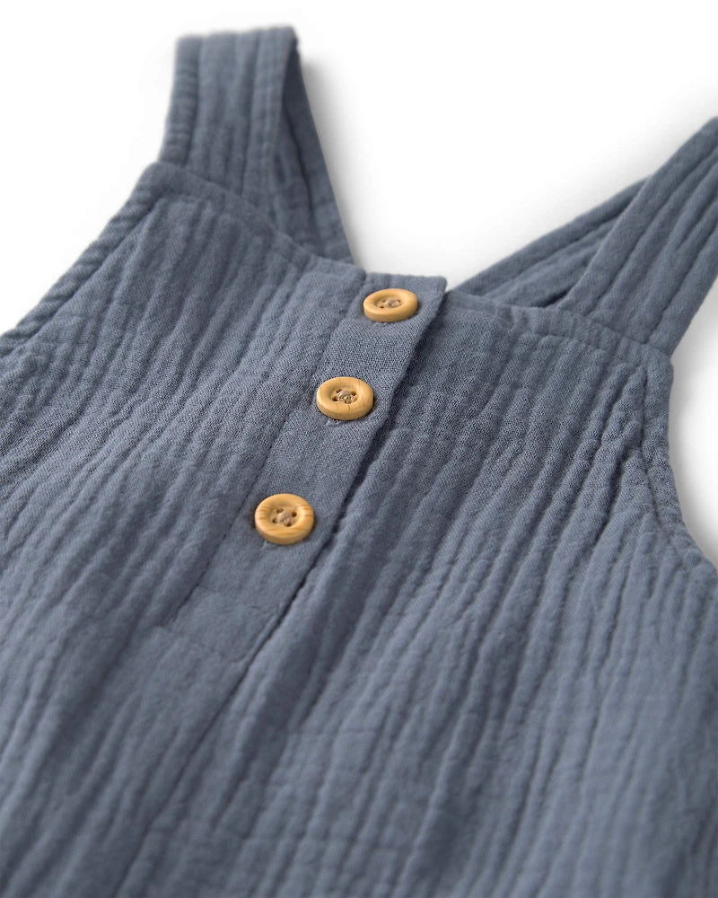 Baby Organic Cotton Gauze Overalls