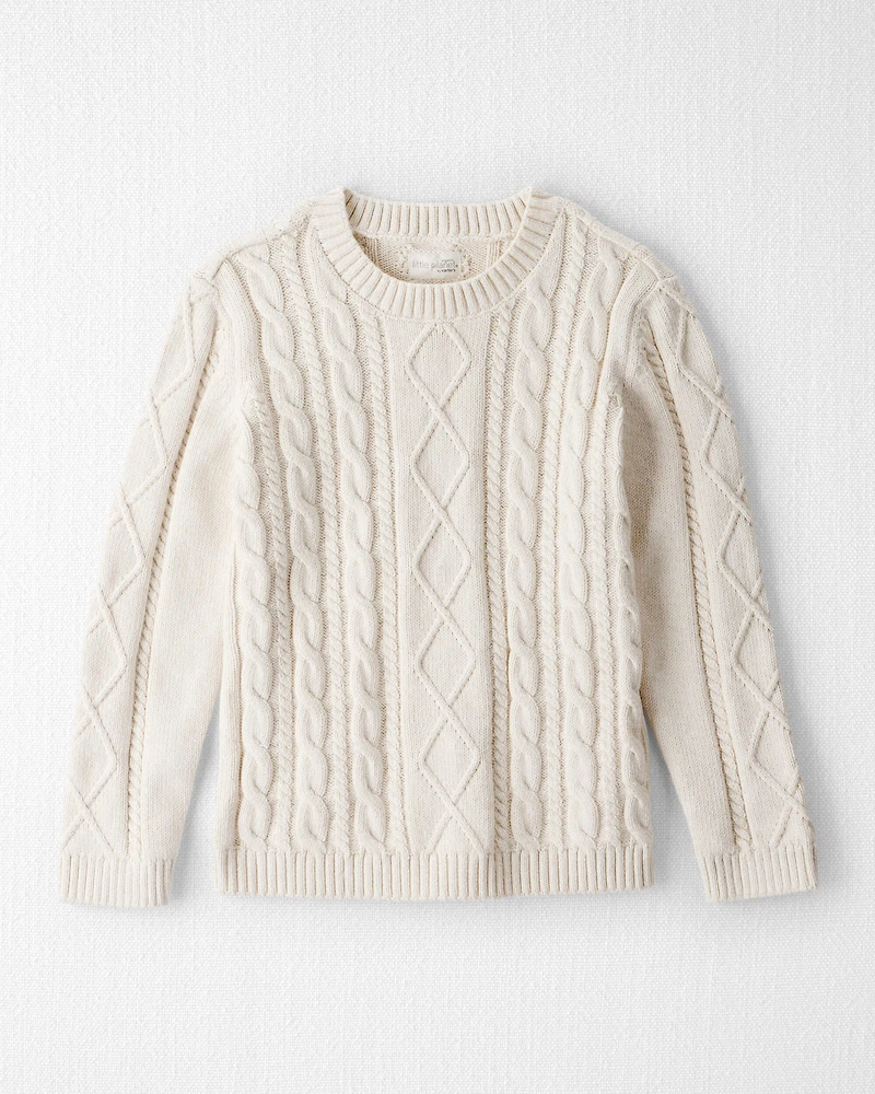Kid Organic Cotton Cable Knit Sweater