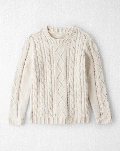 Kid Organic Cotton Cable Knit Sweater