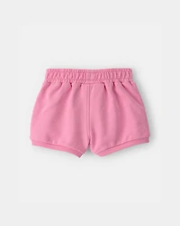 Baby Girl French Terry Shorts - Pink