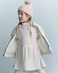 Toddler Girl Turtleneck Sweater Dress - Cream