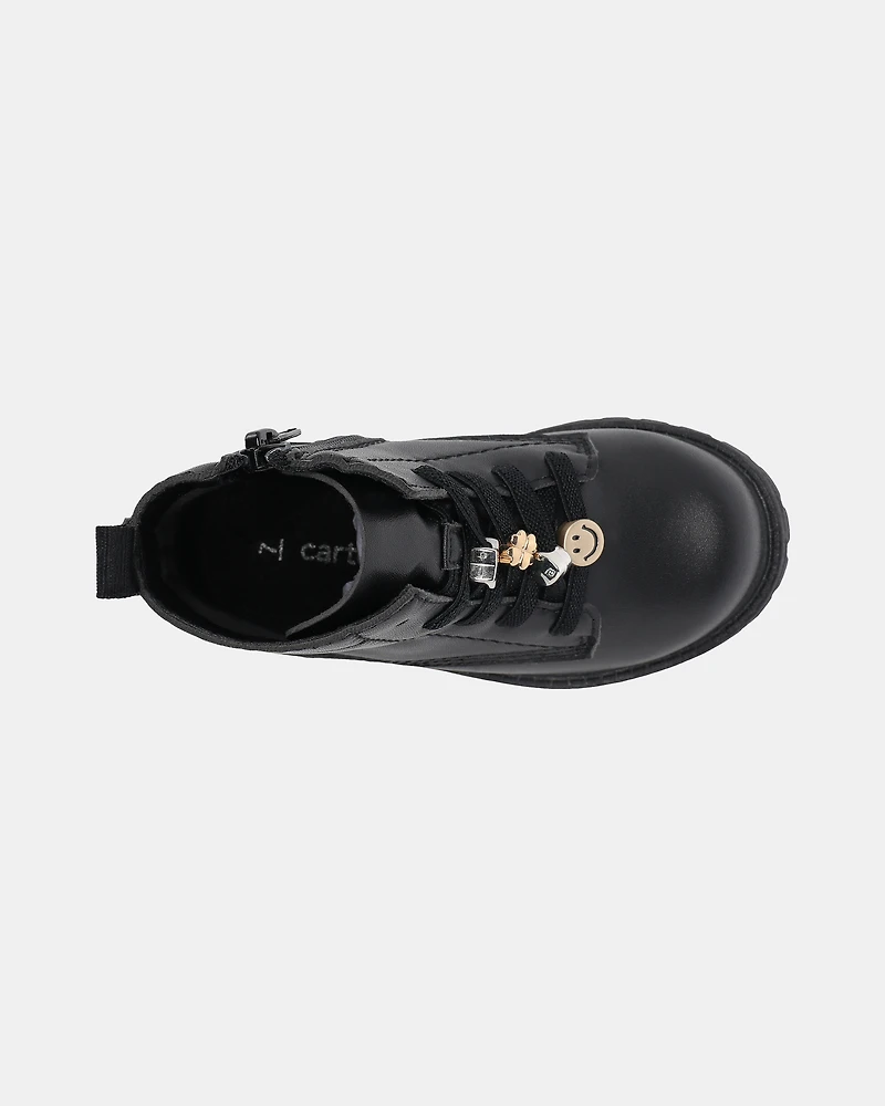 Toddler Boy Girl  Ankle Boots - Black
