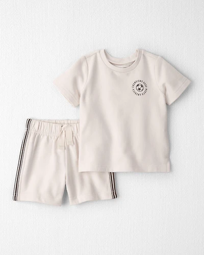 Baby 2-Piece Organic Cotton French Terry Top & Short Set