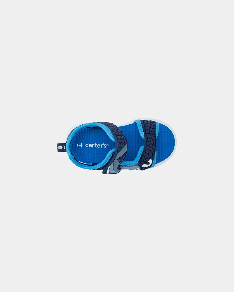Toddler Boy Shark Light Up Sandals - Blue