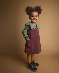 Toddler Girl Otter Pocket Jumper - Burgundy