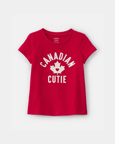 Toddler Girl Canadian Cutie Short-Sleeve Tee - Red