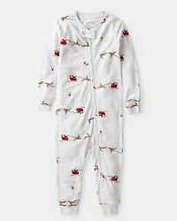 Baby Christmas Santa Reindeer Print PurelySoft Snug Fit 1-Piece pyjamas
