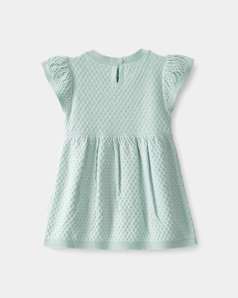 Baby Girl Sweater Dress - Green