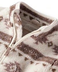 Baby Recycled Aztec Sherpa Jacket