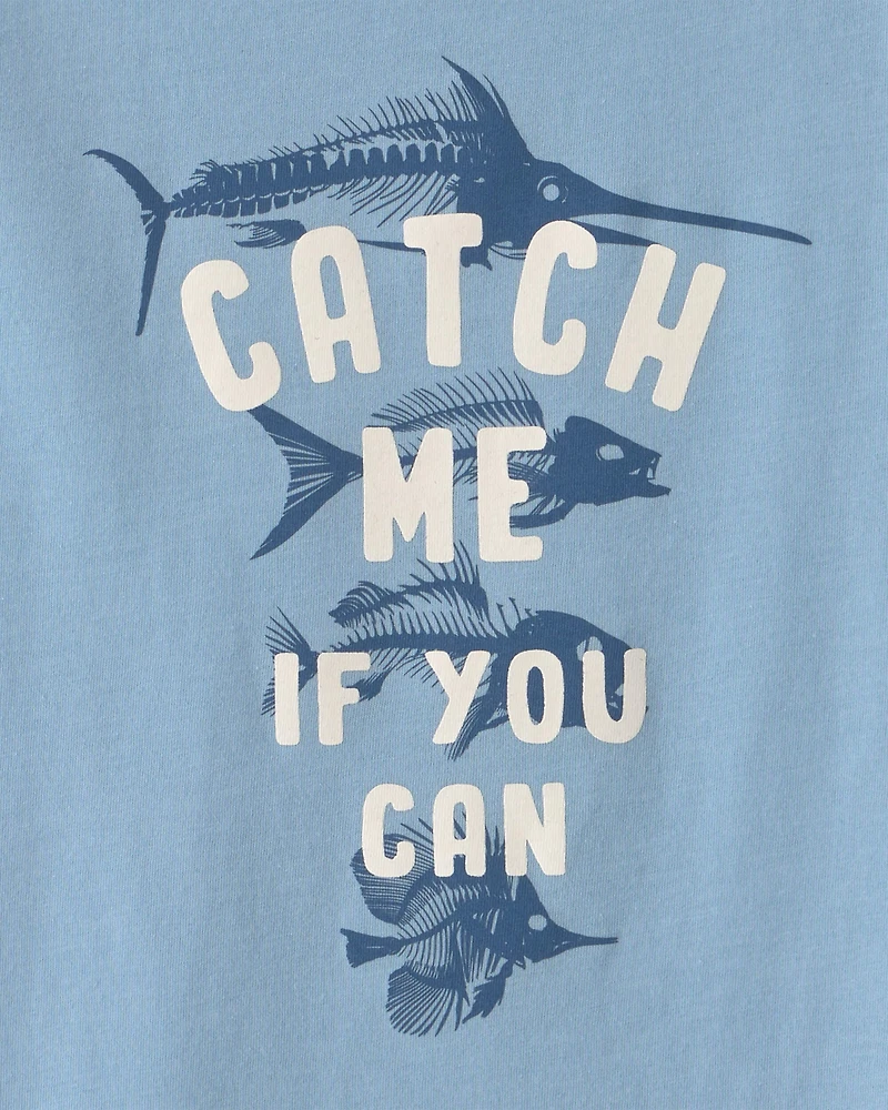 Boys Fish Graphic Tee - Blue