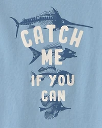 Boys Fish Graphic Tee - Blue