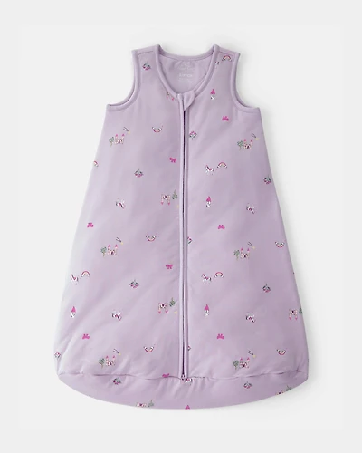 Baby Girl Fairytale 2-Way Zip PurelySoft Wearable Blanket - Purple