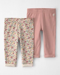 Baby Girl 2-Pack Organic Cotton Leggings