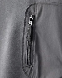 Toddler Boy French Terry Zipper Pullover Sweatshirt - Grey