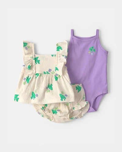 Baby Girl 3-Piece Fish Top & Short Set
