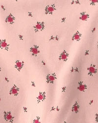 Toddler Girl Organic Cotton Tiered Dress Blush Floral Print