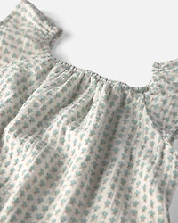 Toddler Girl 2-Piece Organic Cotton Gauze Floral