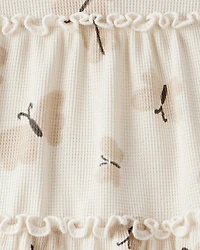 Toddler Girl Butterfly Top & Pant Set - Cream