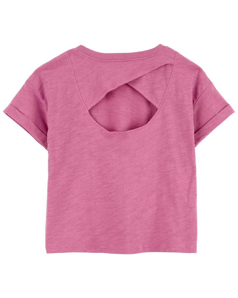 Kid Slub Jersey Open Back Top